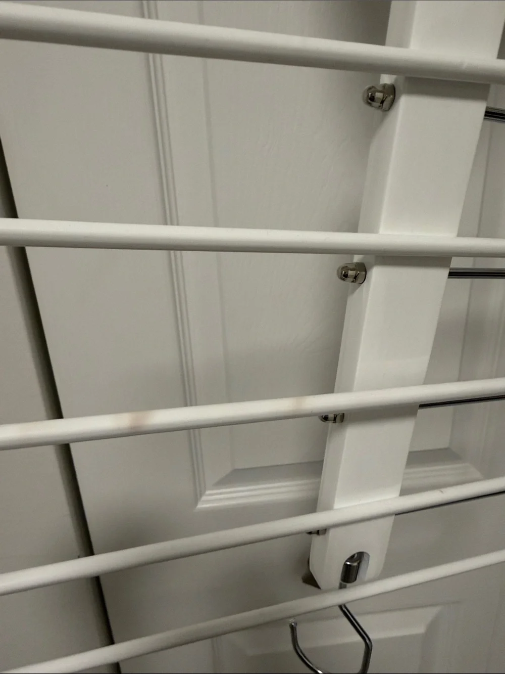 White and Silver Multi-Tier Pant Hanging Organizer